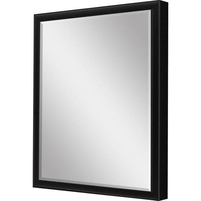 30" Black Solid Wood Framed Accent Mirror HomeRoots