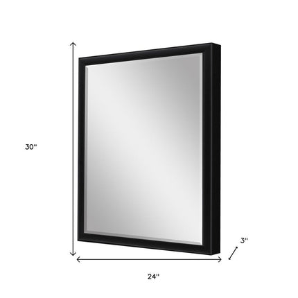 30" Black Solid Wood Framed Accent Mirror HomeRoots