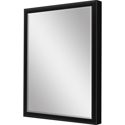 38" Black Solid Wood Framed Accent Mirror HomeRoots