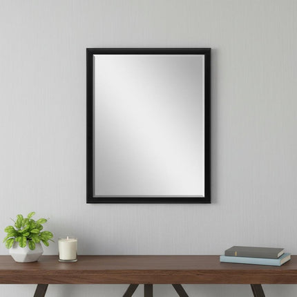 42" Black Solid Wood Framed Accent Mirror HomeRoots