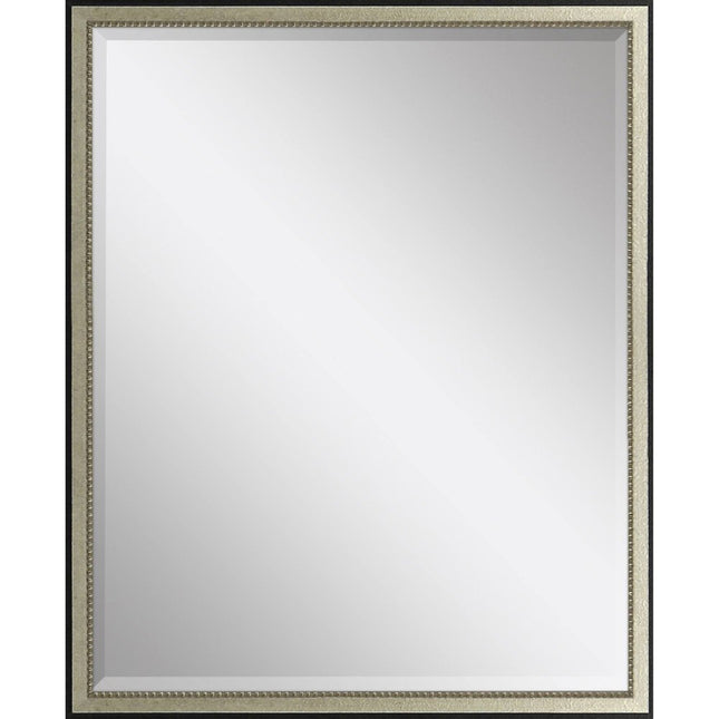 30" Silver Solid Wood Framed Accent Mirror HomeRoots
