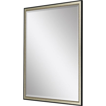 30" Silver Solid Wood Framed Accent Mirror HomeRoots