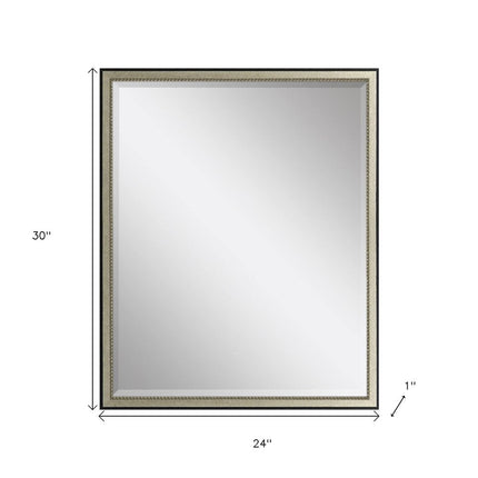30" Silver Solid Wood Framed Accent Mirror HomeRoots