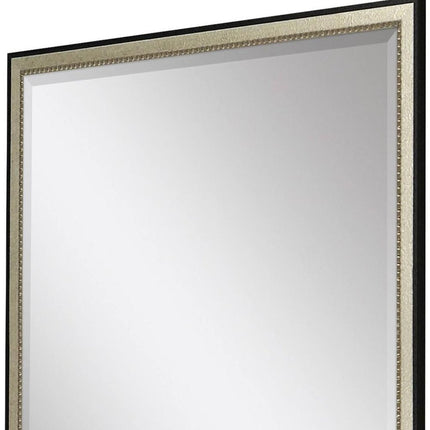 38" Silver Solid Wood Framed Accent Mirror HomeRoots