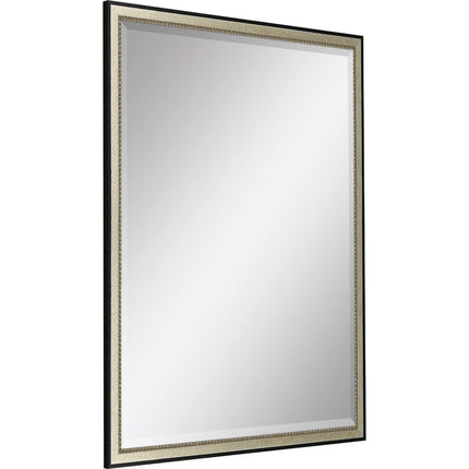 38" Silver Solid Wood Framed Accent Mirror HomeRoots