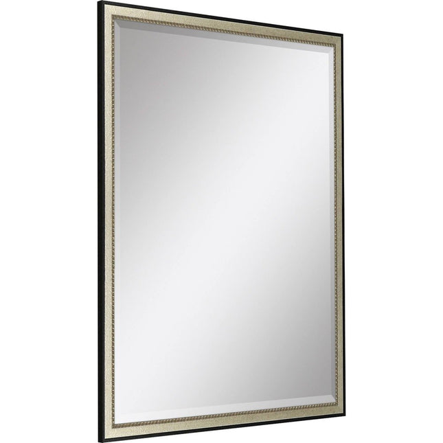 38" Silver Solid Wood Framed Accent Mirror HomeRoots