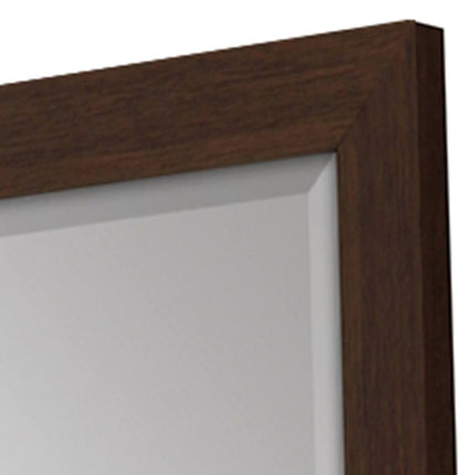 31" Dark Brown Framed Accent Mirror HomeRoots