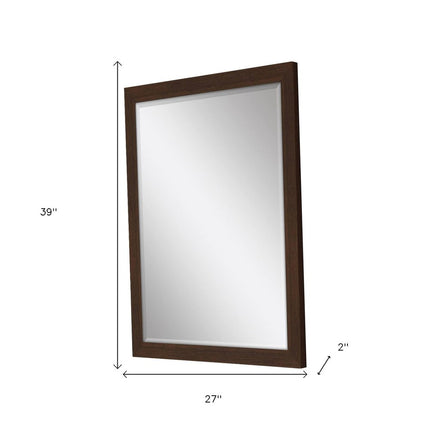 39" Dark Brown Framed Accent Mirror HomeRoots