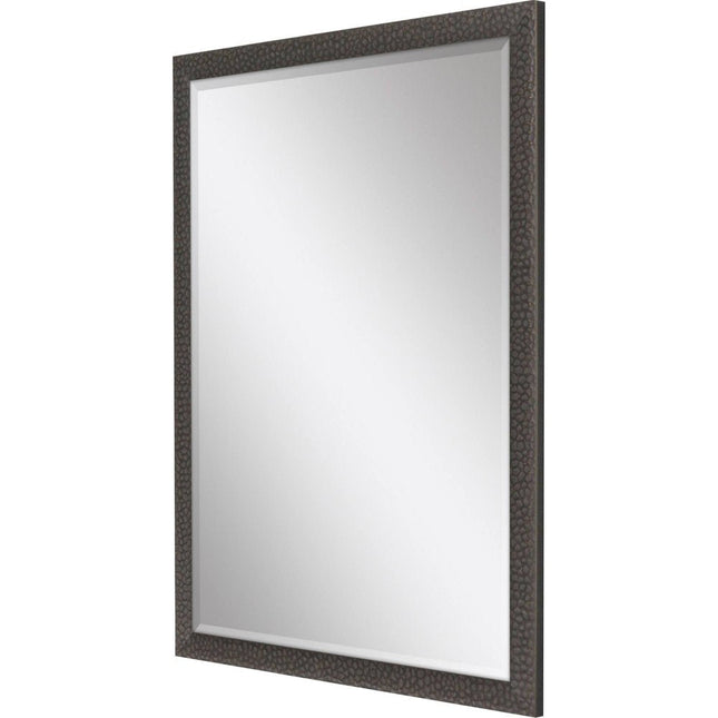31" Dark Brown Solid Wood Framed Accent Mirror HomeRoots