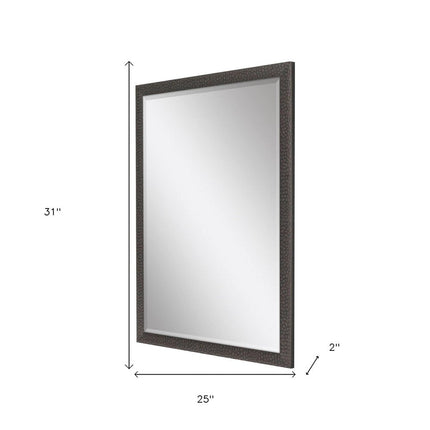 31" Dark Brown Solid Wood Framed Accent Mirror HomeRoots