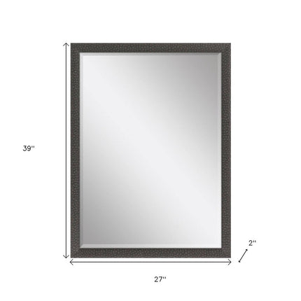 39" Dark Brown Solid Wood Framed Accent Mirror HomeRoots