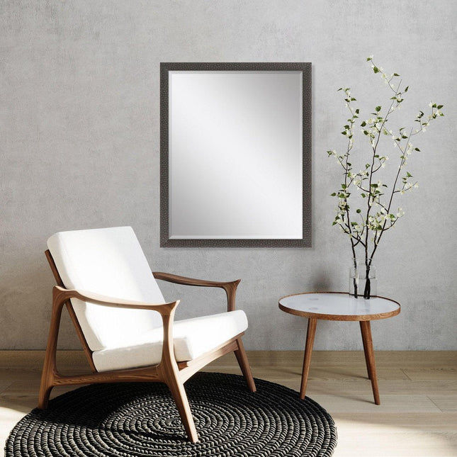43" Dark Brown Solid Wood Framed Accent Mirror HomeRoots