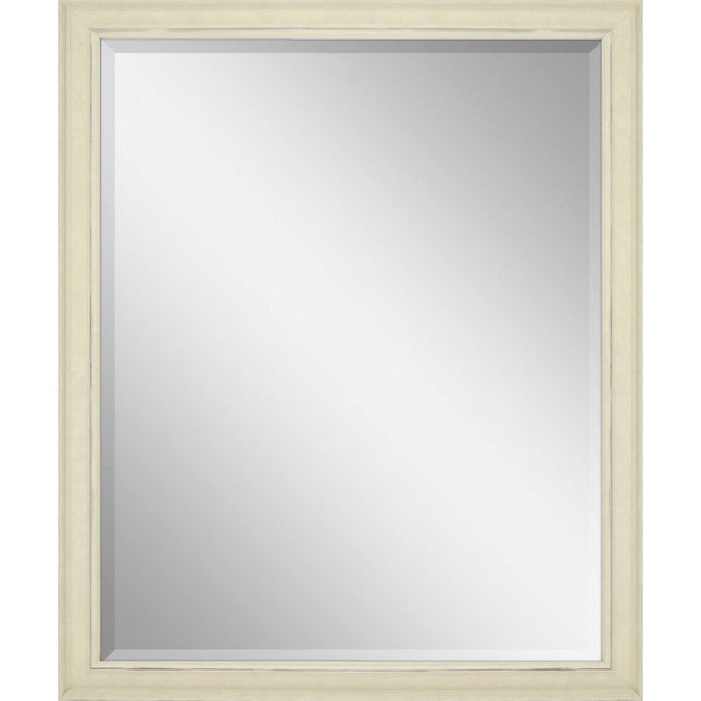 32" White Solid Wood Framed Accent Mirror HomeRoots