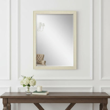 40" White Solid Wood Framed Accent Mirror HomeRoots