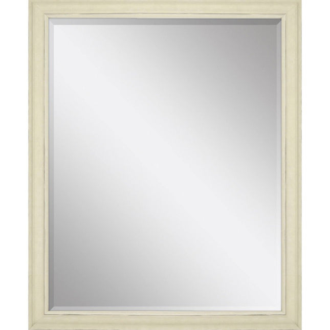 44" White Solid Wood Framed Accent Mirror HomeRoots