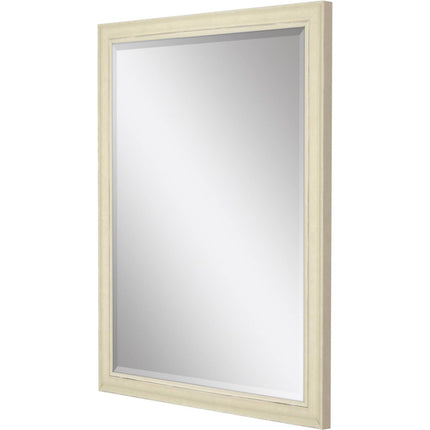 44" White Solid Wood Framed Accent Mirror HomeRoots