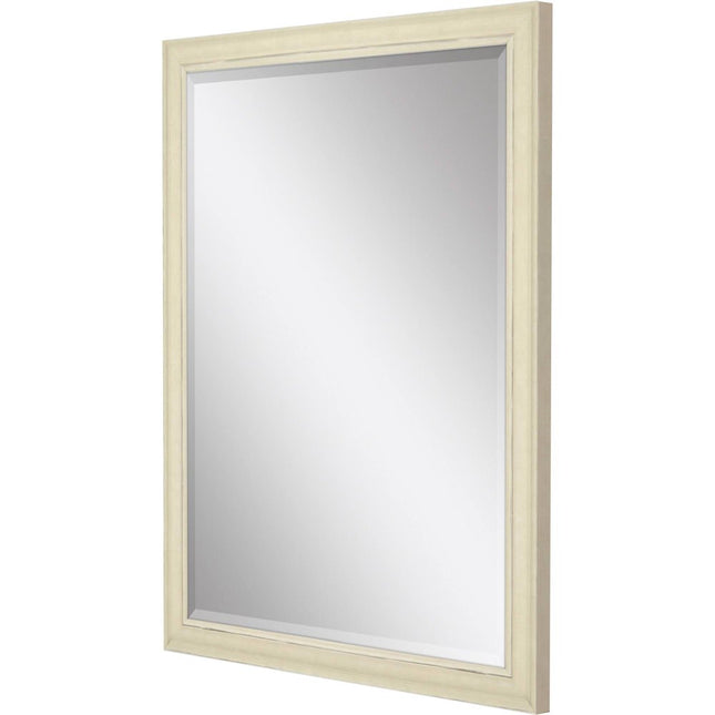 44" White Solid Wood Framed Accent Mirror HomeRoots