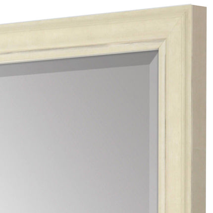 44" White Solid Wood Framed Accent Mirror HomeRoots