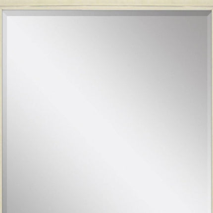 44" White Solid Wood Framed Accent Mirror HomeRoots