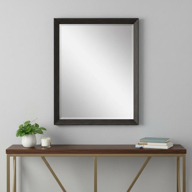 32" Dark Brown Framed Accent Mirror HomeRoots