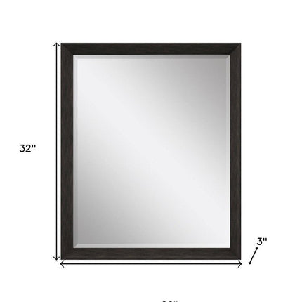 32" Dark Brown Framed Accent Mirror HomeRoots