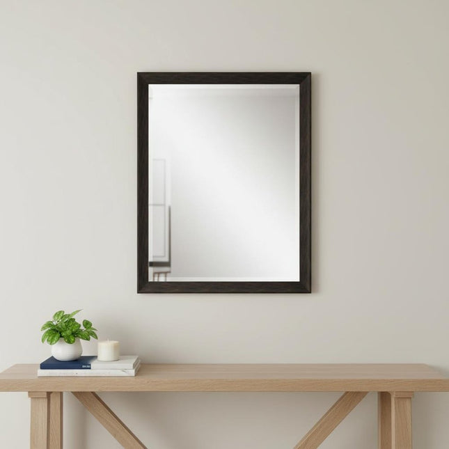 40" Dark Brown Framed Accent Mirror HomeRoots
