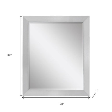 34" Silver Framed Accent Mirror HomeRoots