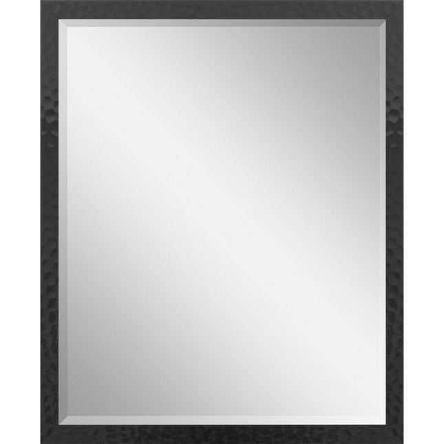32" Black Hammered Geometric Framed Accent Mirror HomeRoots