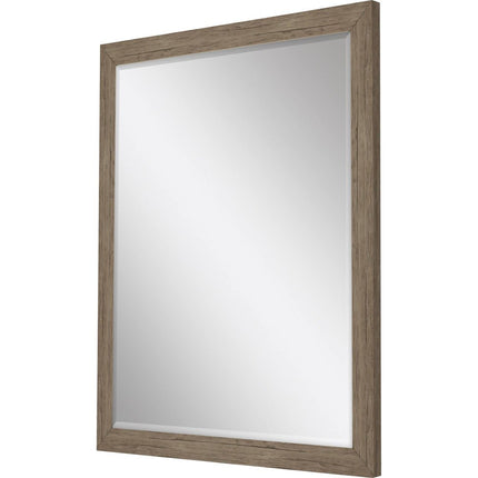 31" Light Brown Framed Accent Mirror HomeRoots