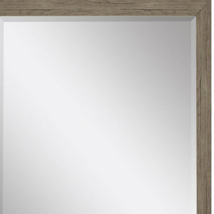39" Light Brown Framed Accent Mirror HomeRoots