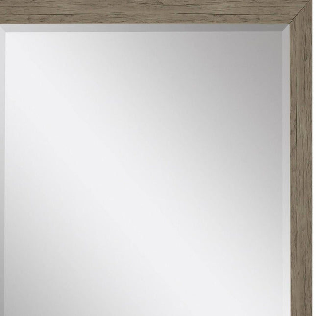 39" Light Brown Framed Accent Mirror HomeRoots