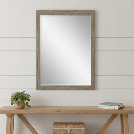 39" Light Brown Framed Accent Mirror HomeRoots