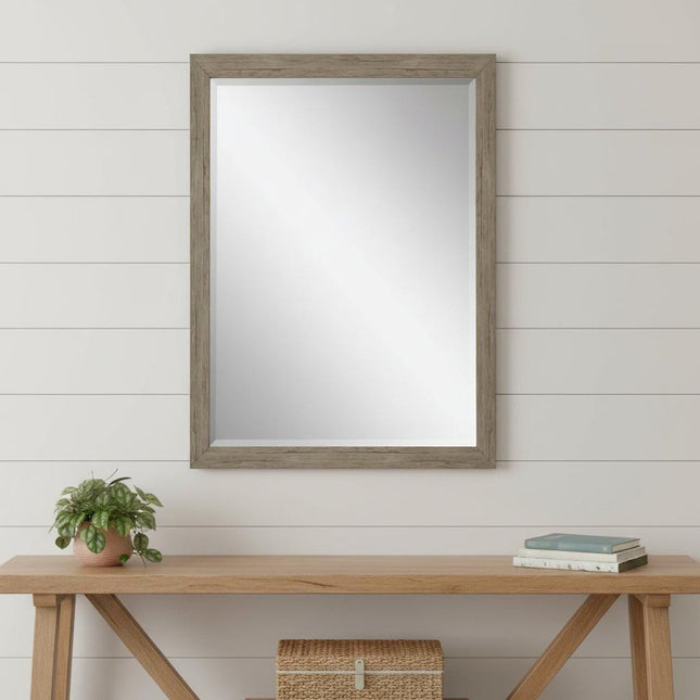 39" Light Brown Framed Accent Mirror HomeRoots