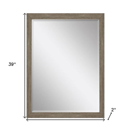 39" Light Brown Framed Accent Mirror HomeRoots