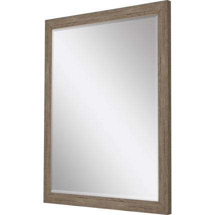 43" Light Brown Framed Accent Mirror HomeRoots