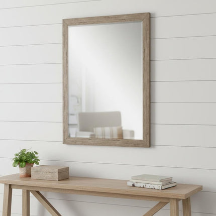 43" Light Brown Framed Accent Mirror HomeRoots