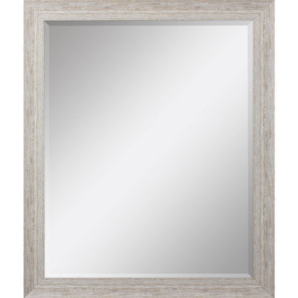 34" White Distressed Wood Framed Accent Mirror HomeRoots