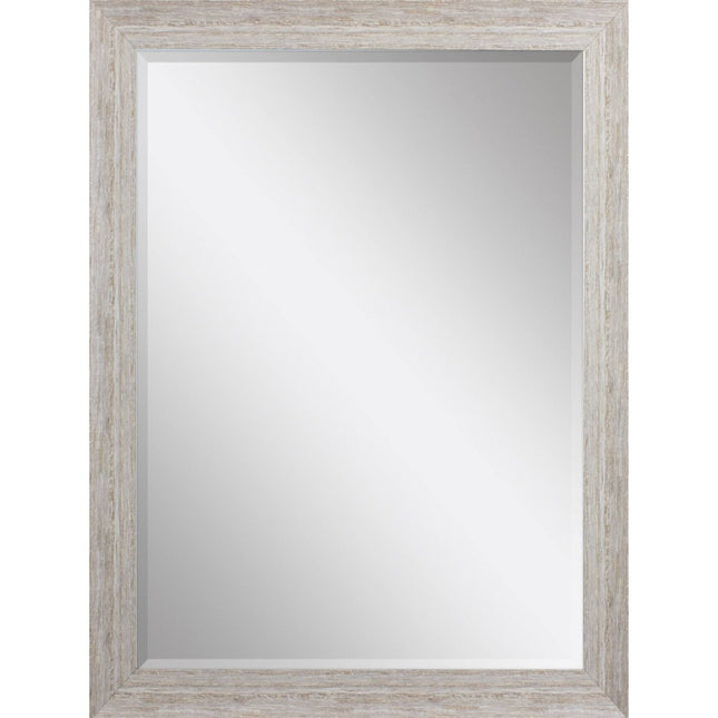 40" White Distressed Wood Framed Accent Mirror HomeRoots