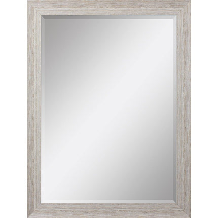 40" White Distressed Wood Framed Accent Mirror HomeRoots