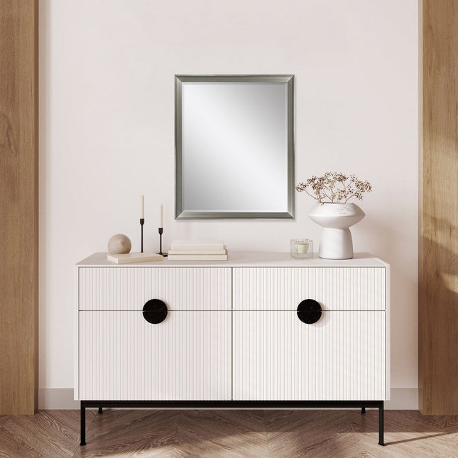 44" White Framed Accent Mirror HomeRoots