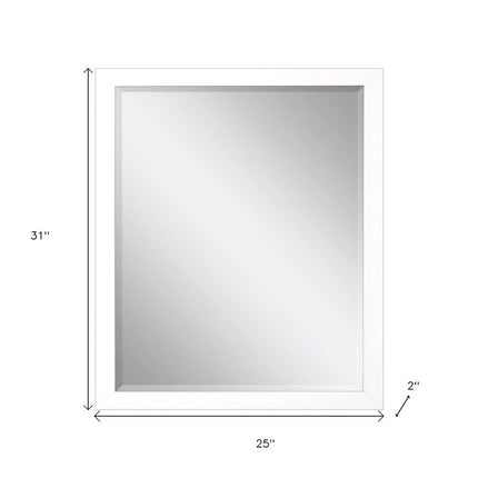 31" White Framed Accent Mirror HomeRoots