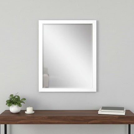 31" White Framed Accent Mirror HomeRoots