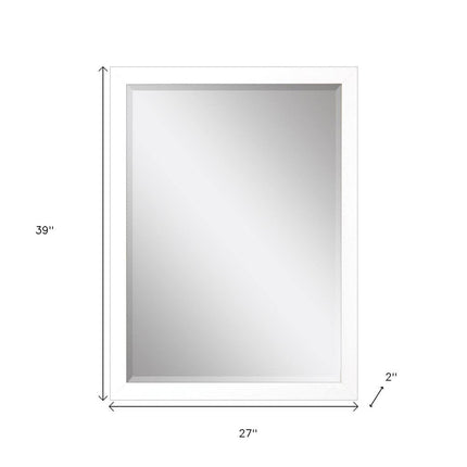 39" White Accent Mirror HomeRoots