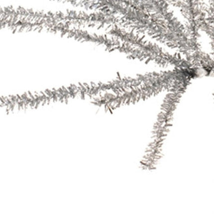 4' Silver Tinsel Sparse Pine Christmas Tree HomeRoots