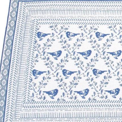 68" Blue And White Geometric And Floral Table Runner HomeRoots