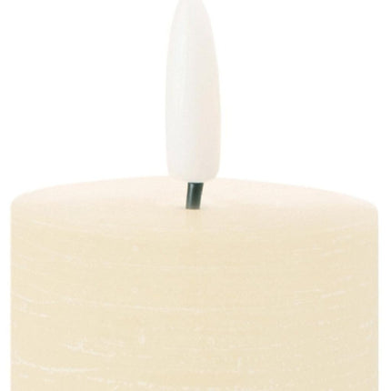 Set of Four Ivory Unscented Candle Flameless Pillar Candles HomeRoots