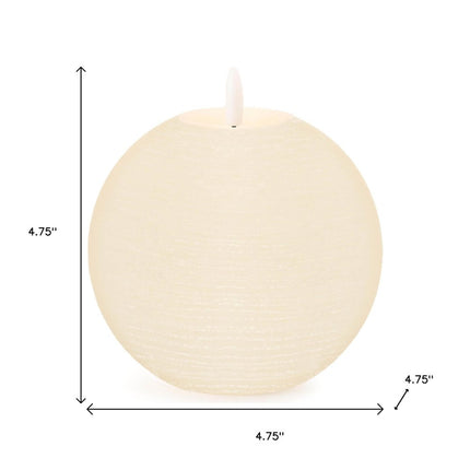 Set of Two Ivory Unscented Candle Flameless Designer Candles HomeRoots