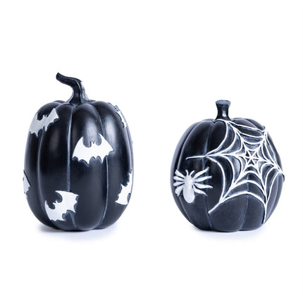 Set of Two Black And White Polyresin Tabletop Sculpture HomeRoots