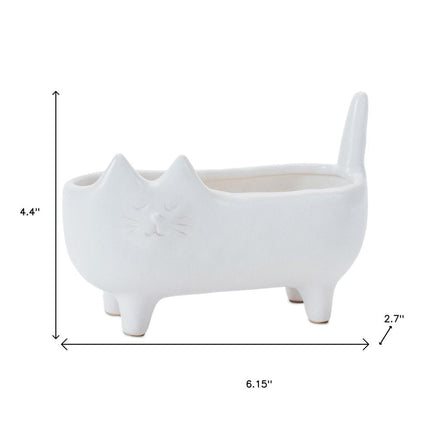 Set of Two White Ceramic 1 Ounce Statue Planters HomeRoots