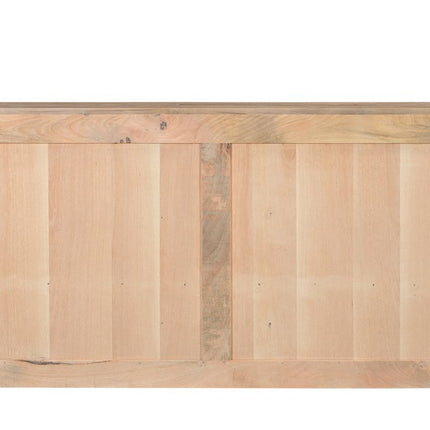 72" Natural Solid Wood Three Drawer Sideboard with Five Doors HomeRoots